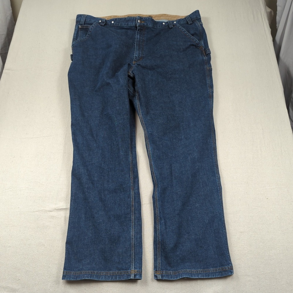 Duluth Trading Jeans Mens 48x34 Blue‎ Relaxed Flex Ballroom Carpenter